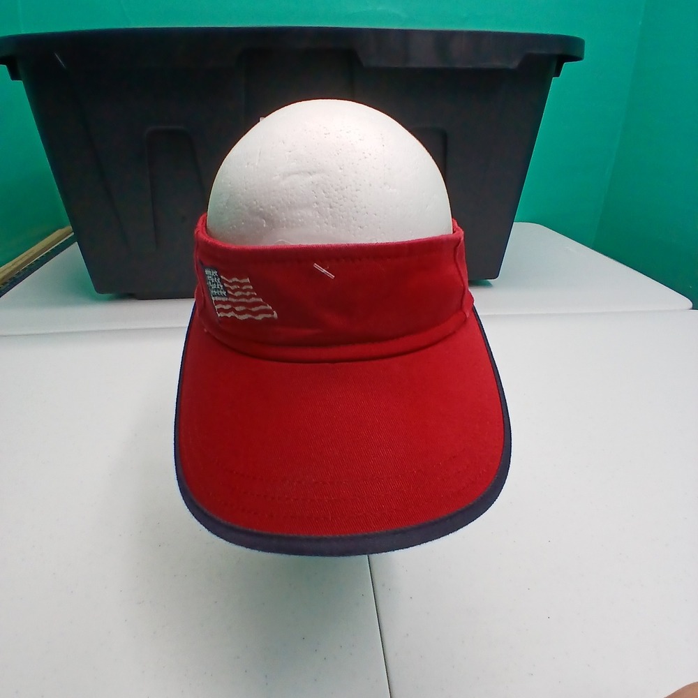 Old Navy American Flag Visor One Size Red Patriotic Americana Sporty Sun Hat